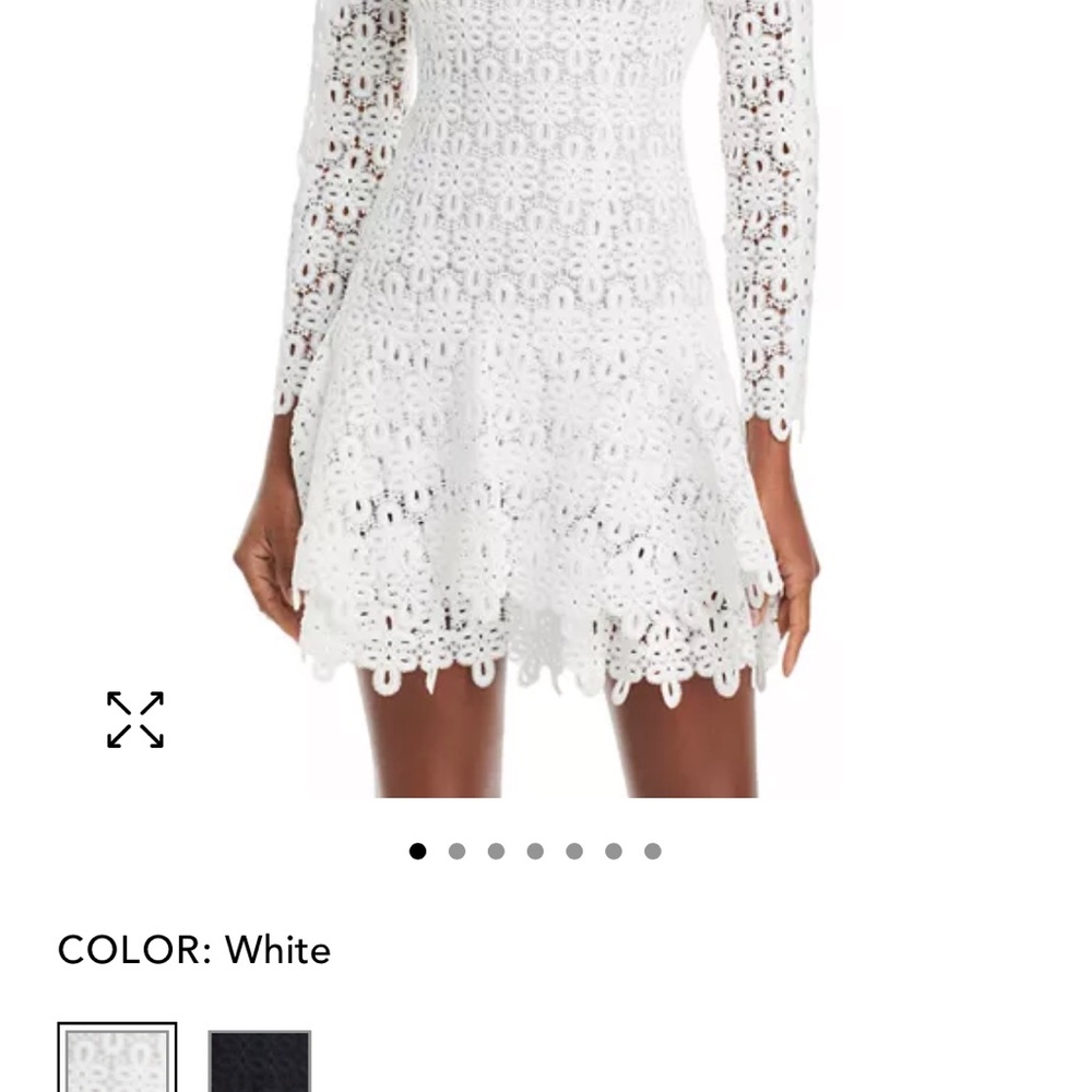 Jonathan Simkhai White Floral Lace Long Sleeve Dress